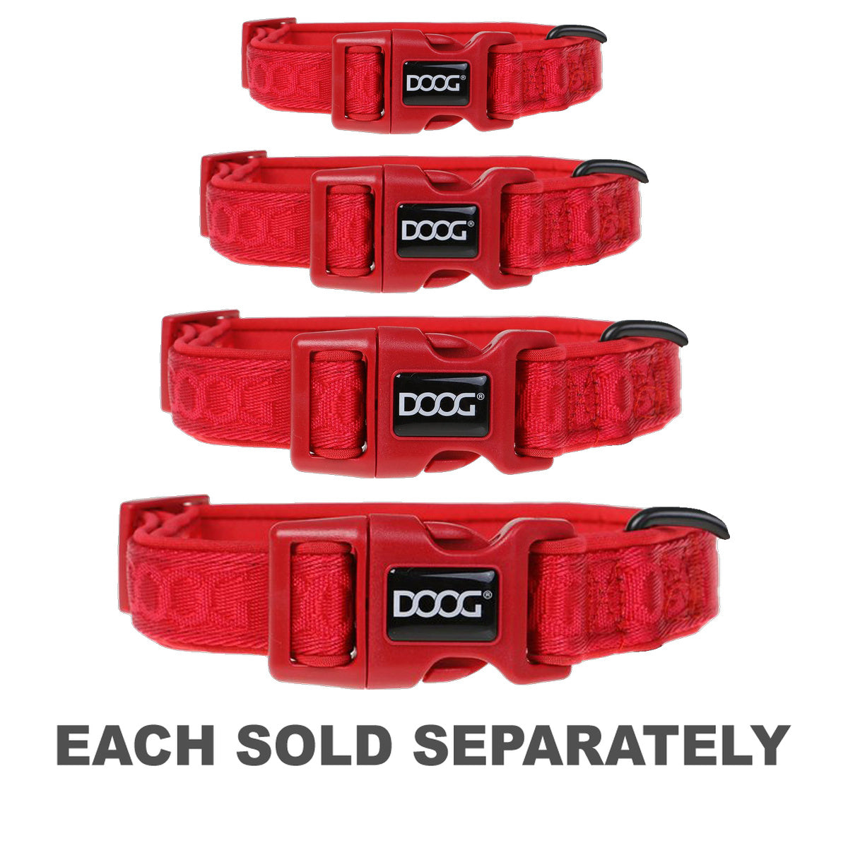 Doog Neosport Neoprene Dog Collar (Red)