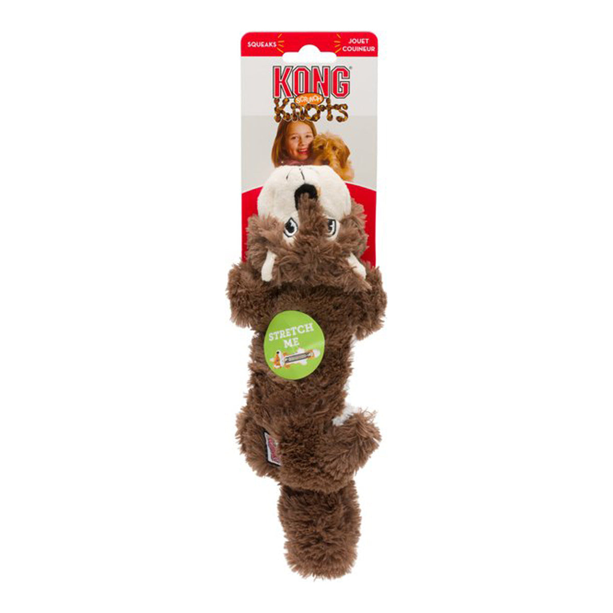 Kong Scrunch Knots Toy Squirrel