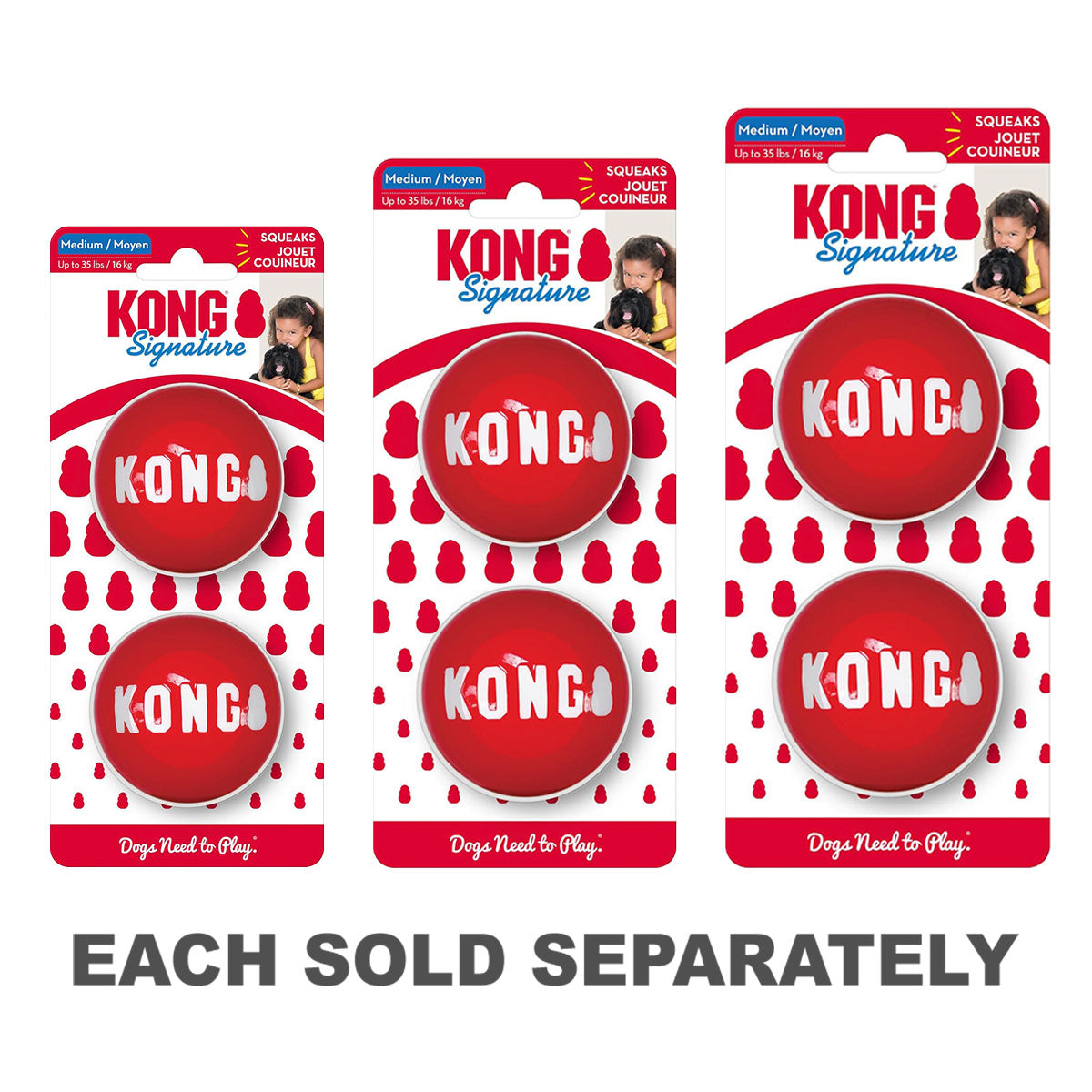 Kong Signature Balls Toy 2pk