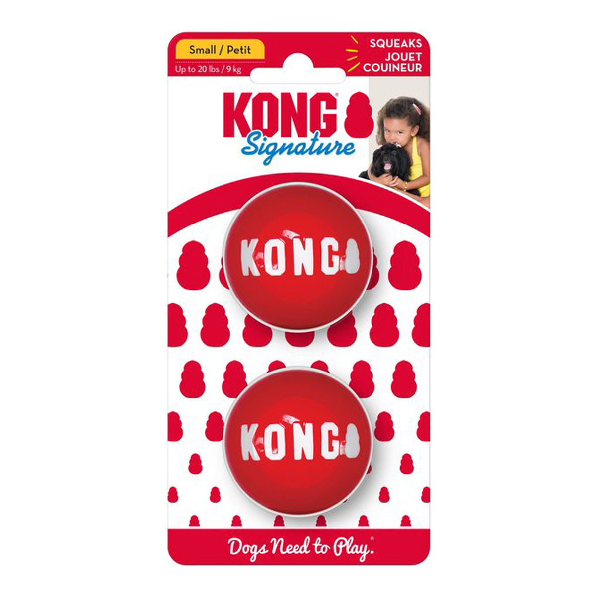 Kong Signature Balls Toy 2pk