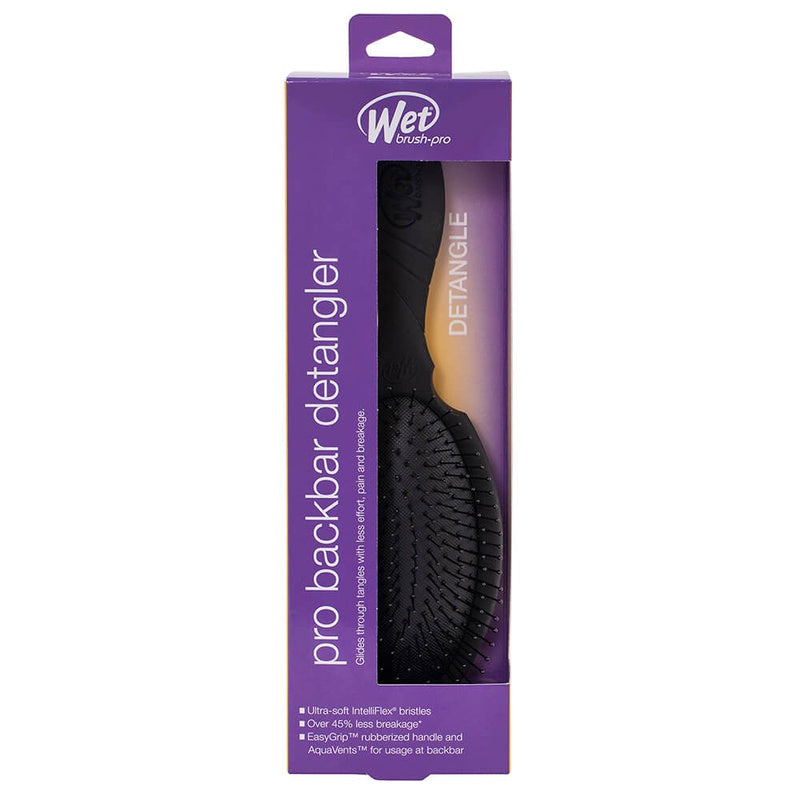 WetBrush Pro Backbar Detangler Hair Brush (Black)