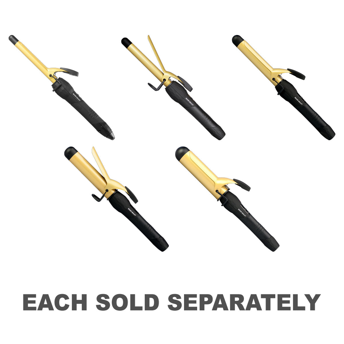Silver Bullet Fastlane Gold Ceramic Curling Iron