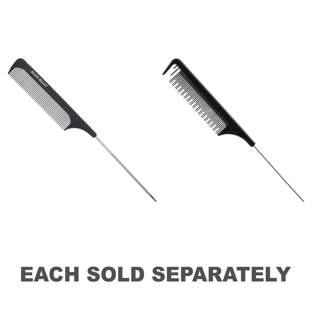 Silver Bullet Carbon Metal Tail Comb