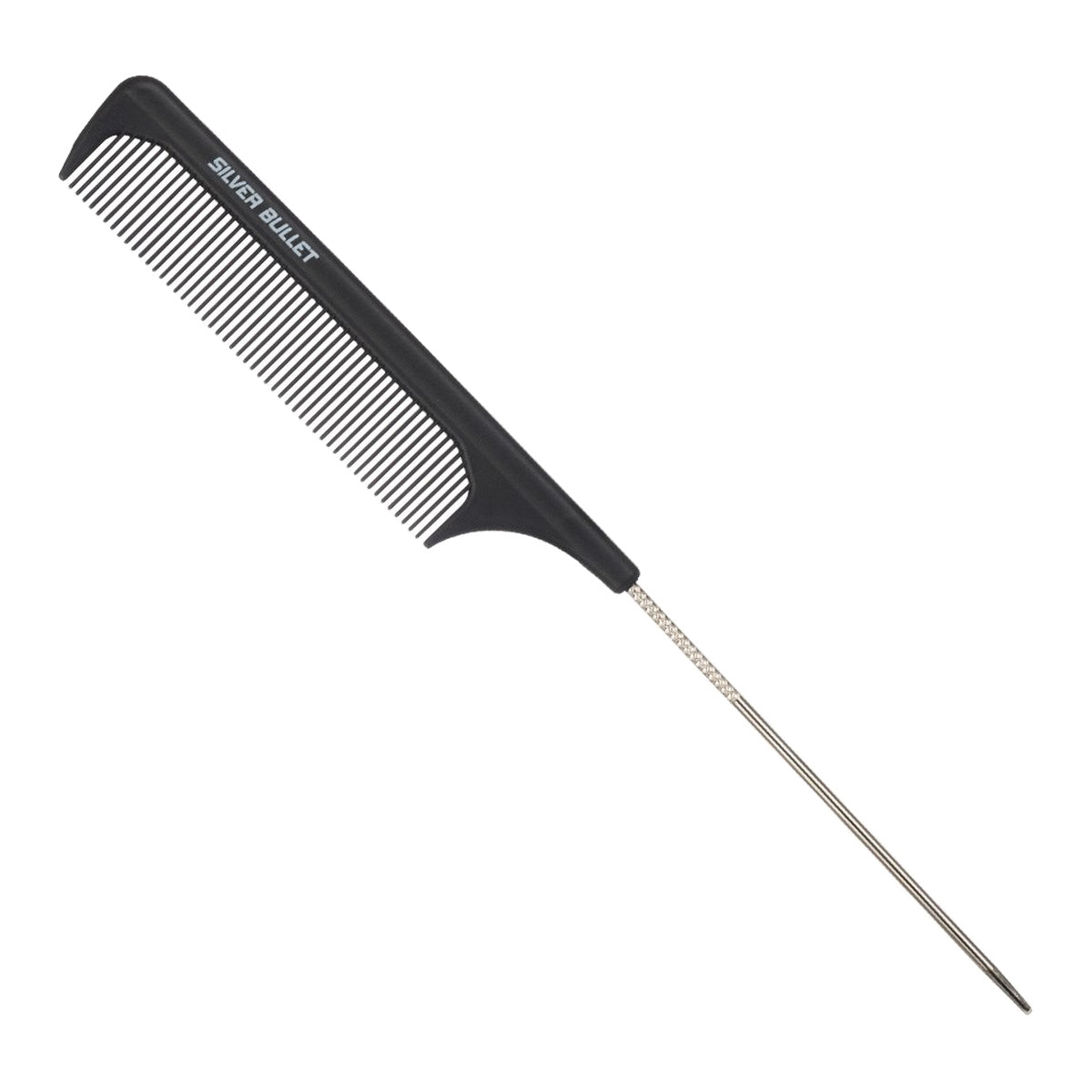 Silver Bullet Carbon Metal Tail Comb