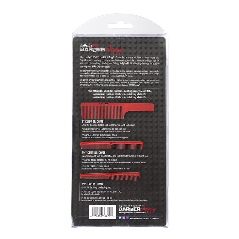 BaBylissPRO Barberology Barbers Comb Set