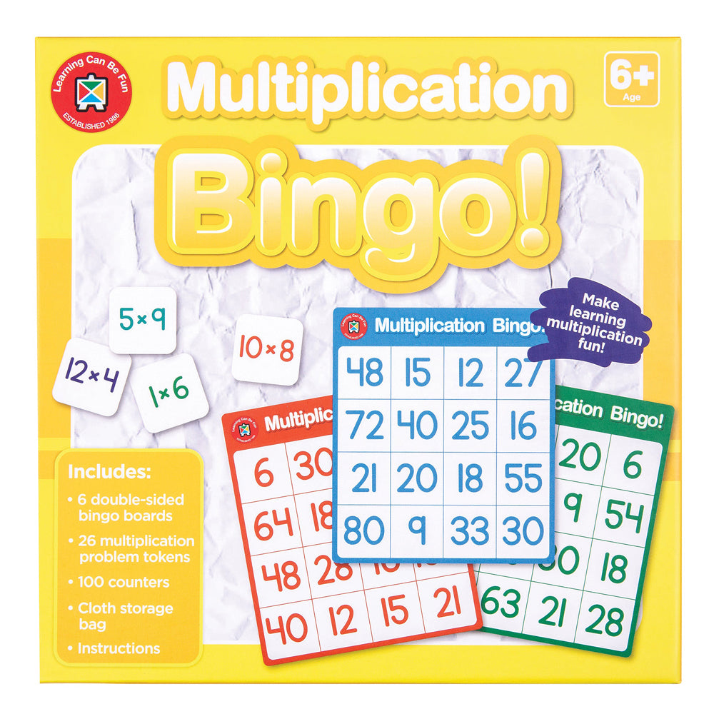 Multiplication Bingo Educational Game