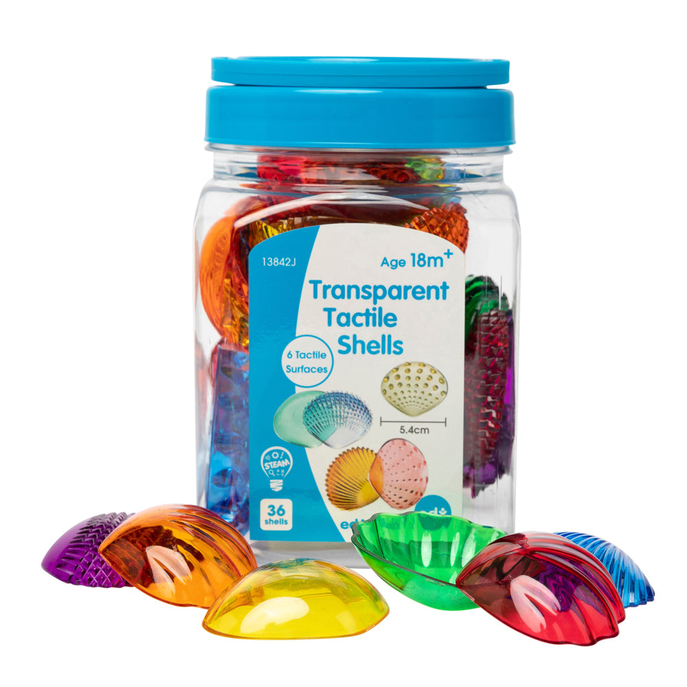 Transparent Tactile Shells Educational Craft 36pcs