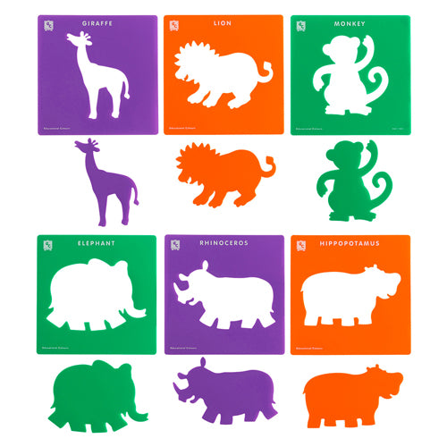 Jungle Animal Stencil Set (Pack of 6)