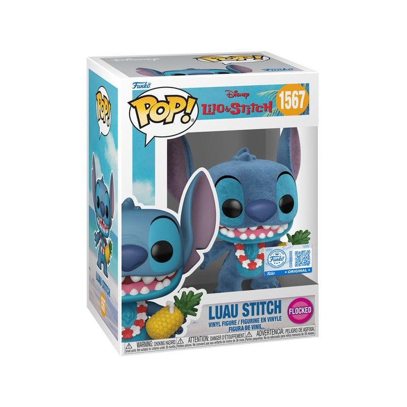Lilo & Stitch Luau Stitch US Exclusive Flocked Pop! Vinyl