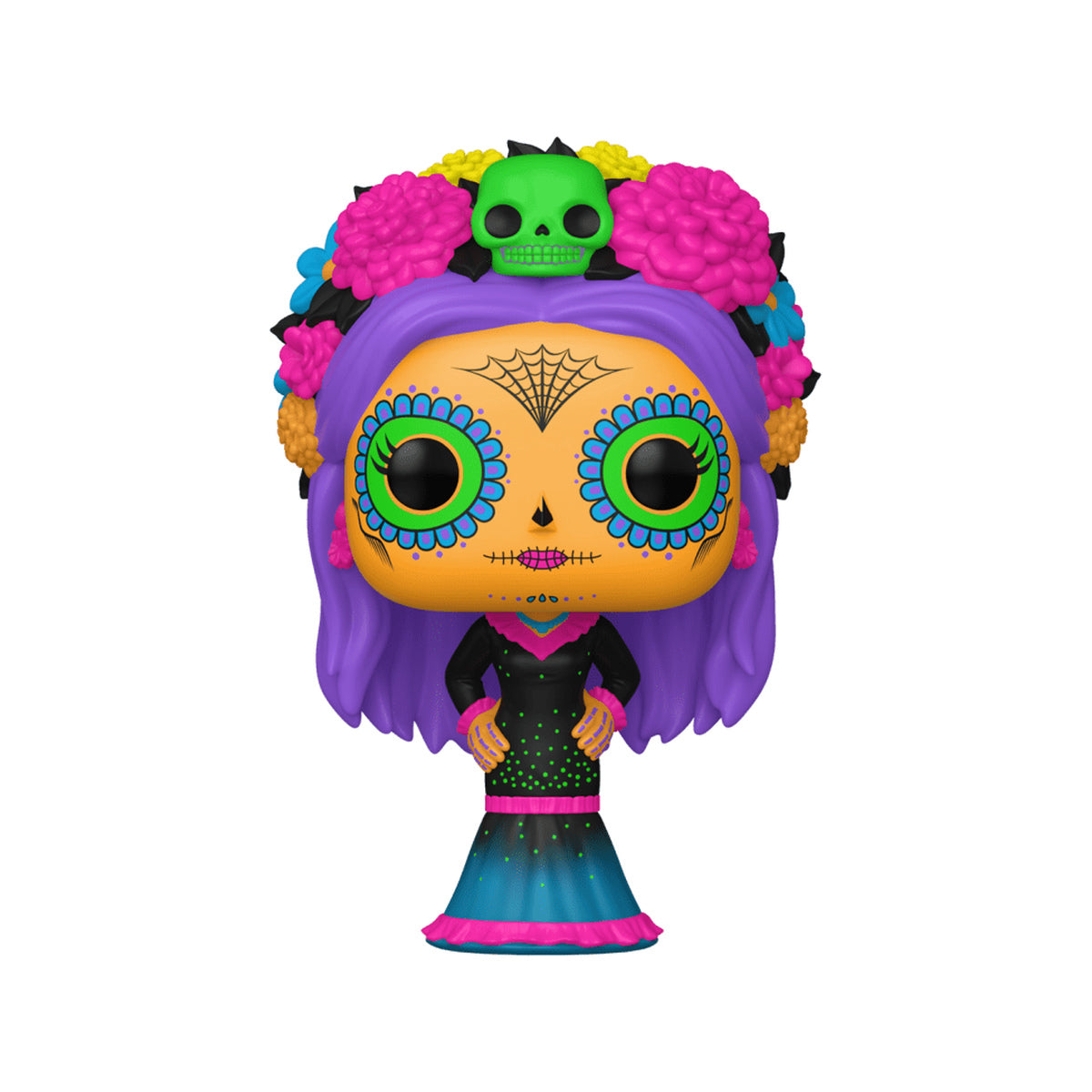 Dia de Los Muertos La Catrina Azul Exclusive Blacklight Pop!