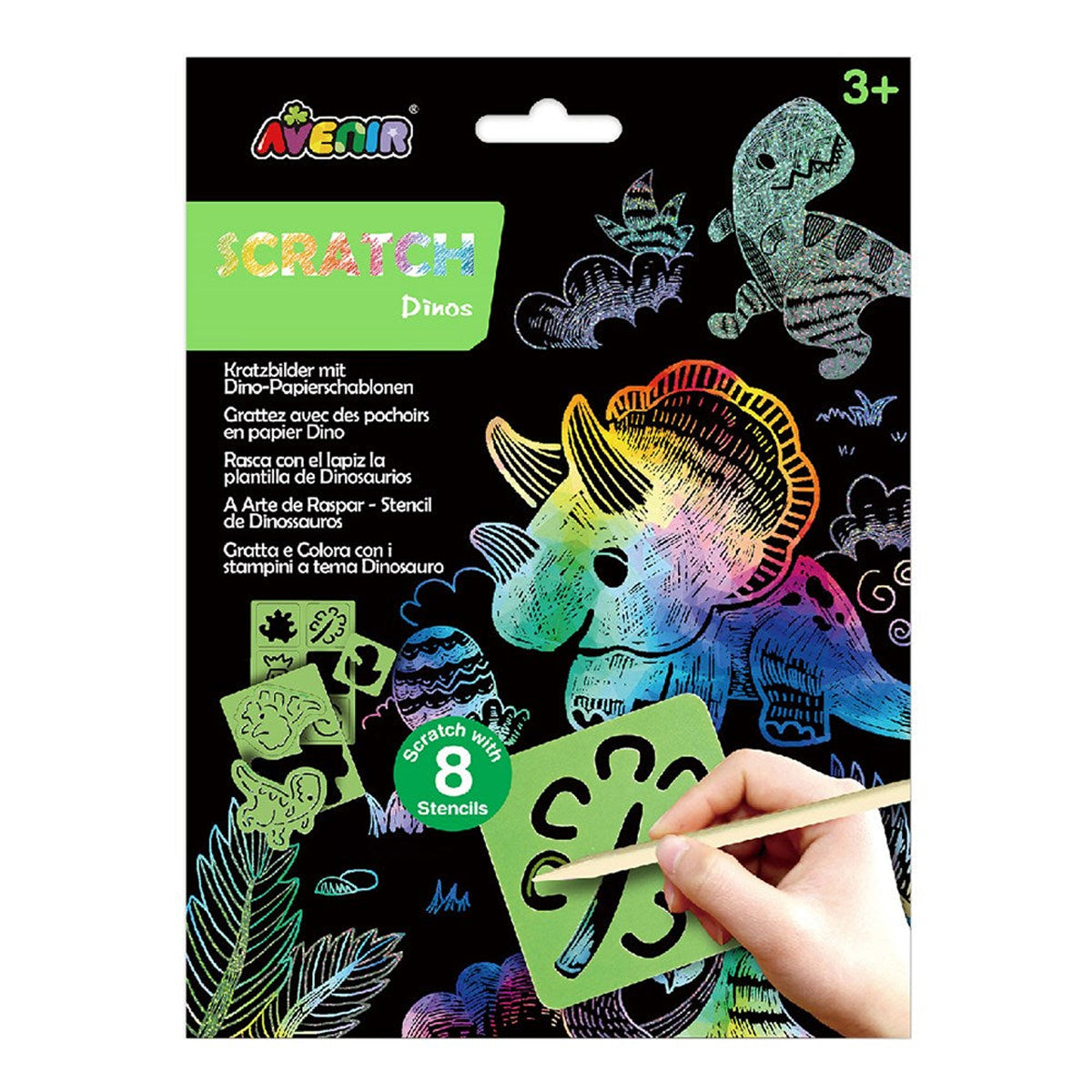 Avenir Scratch & Stencil Art Set