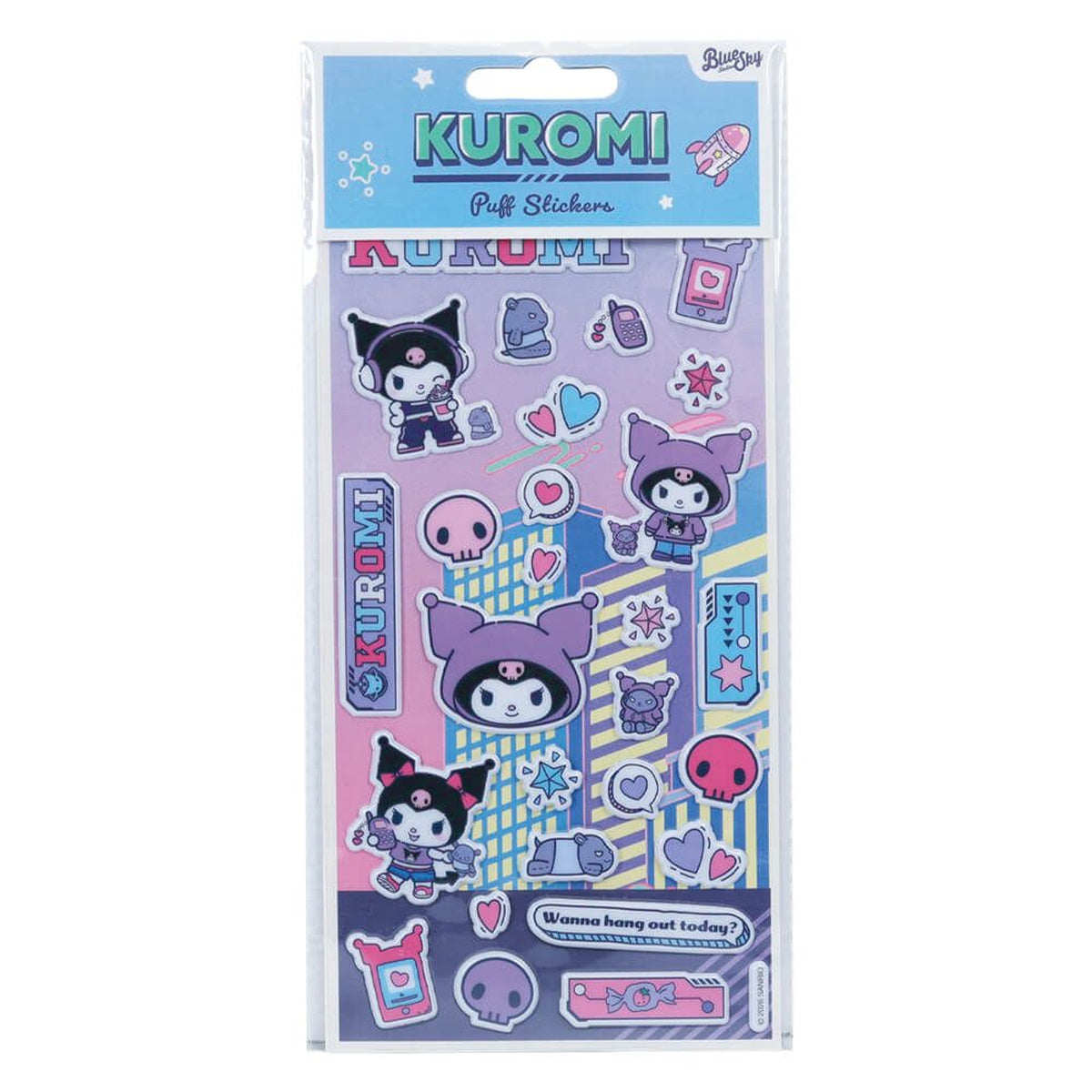 Kuromi Puff Stickers