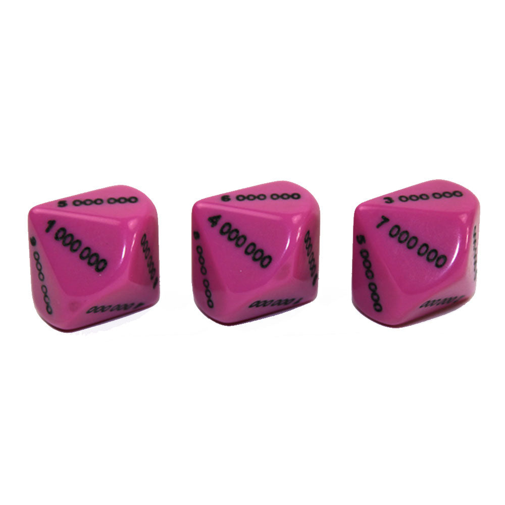 Chessex Opaque D10 Dice (Pink/Black)