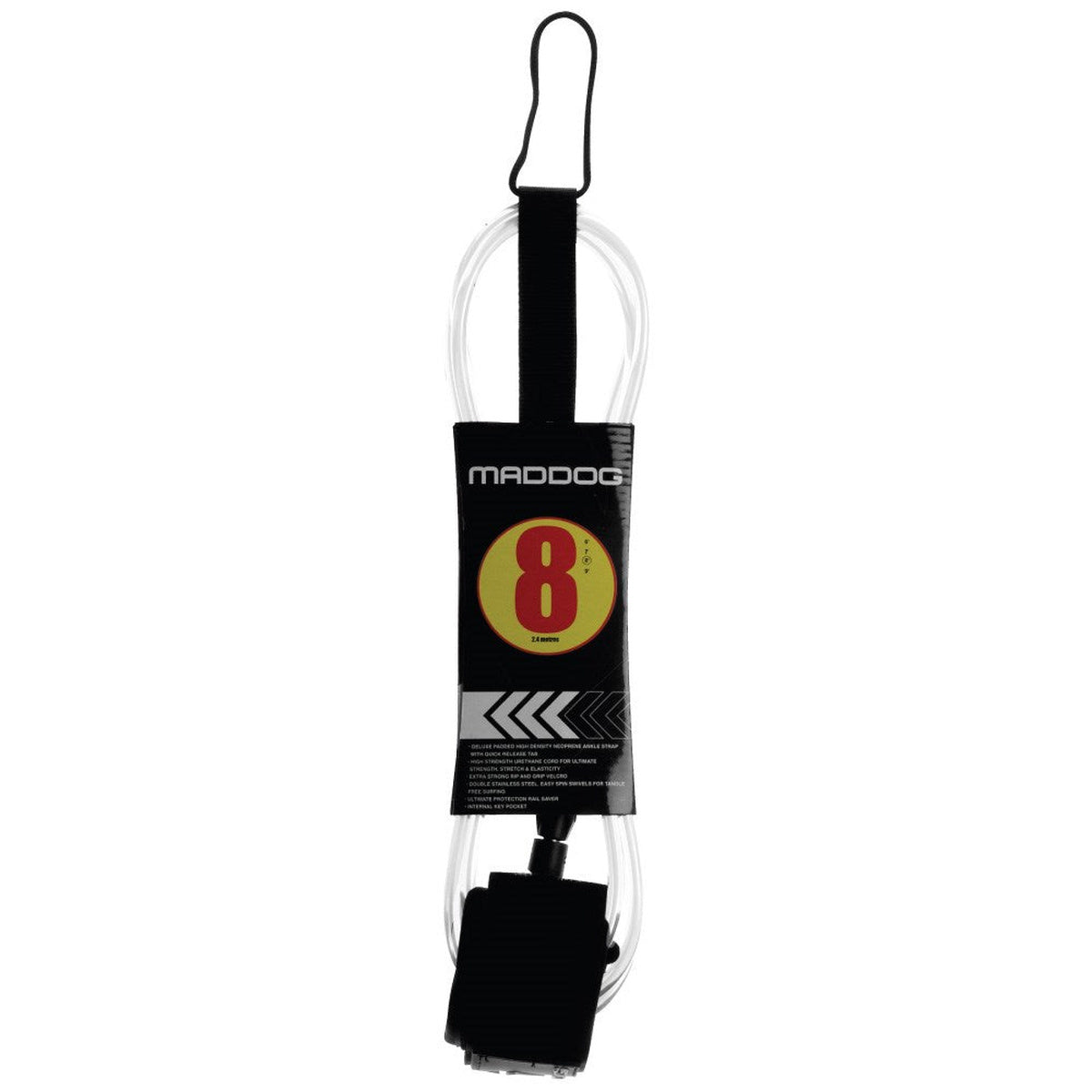 Maddog Surfboard Leash (Clear)