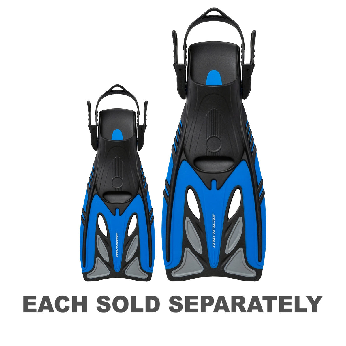 Crystal Adult Diving Fins (Blue/Black)