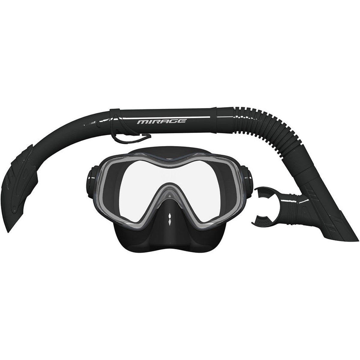 Raven Junior Silicone Mask & Snorkel Set (Black)