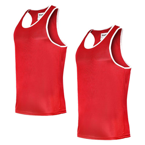 Morgan Boxing Singlet (Red/White)