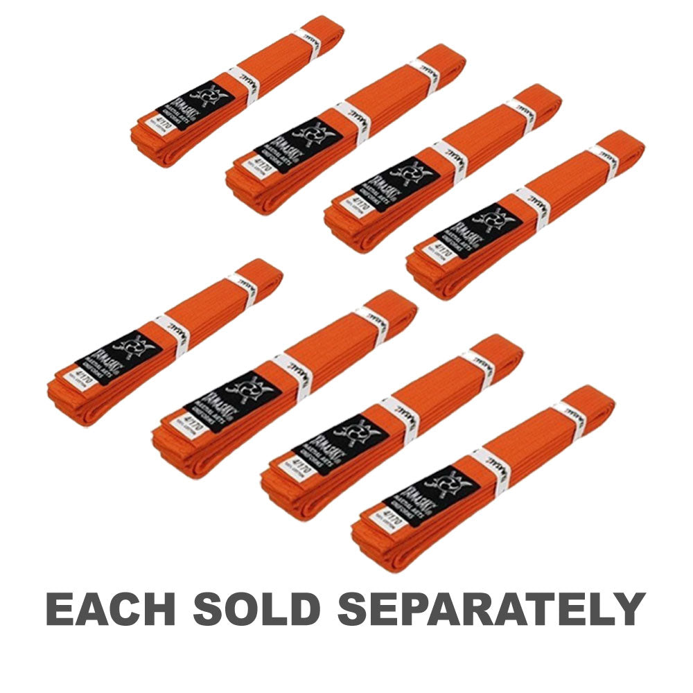 Yamasaki Deluxe Coloured Martial Arts Belts (Orange)