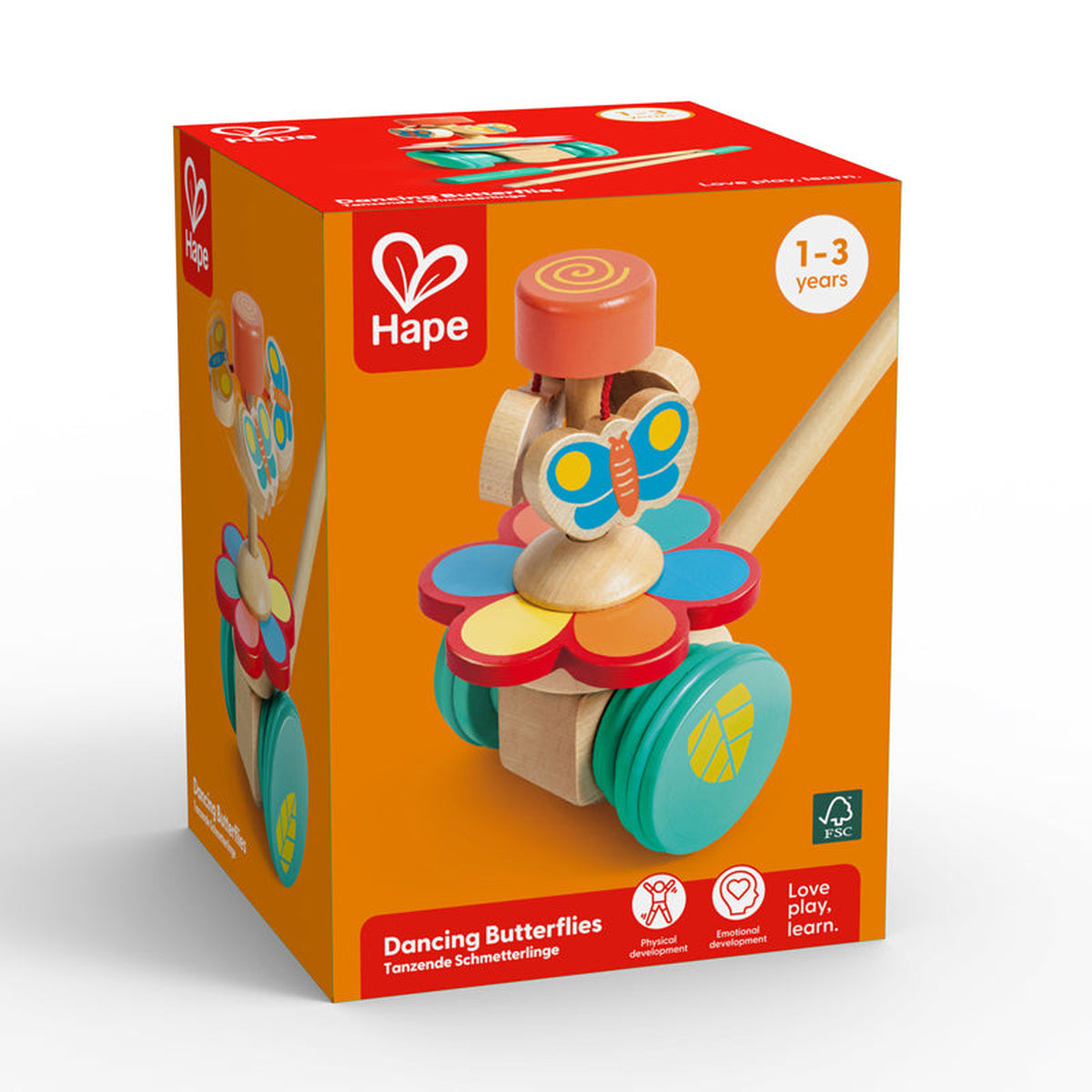 Hape Dancing Butterflies Push-Along Toy