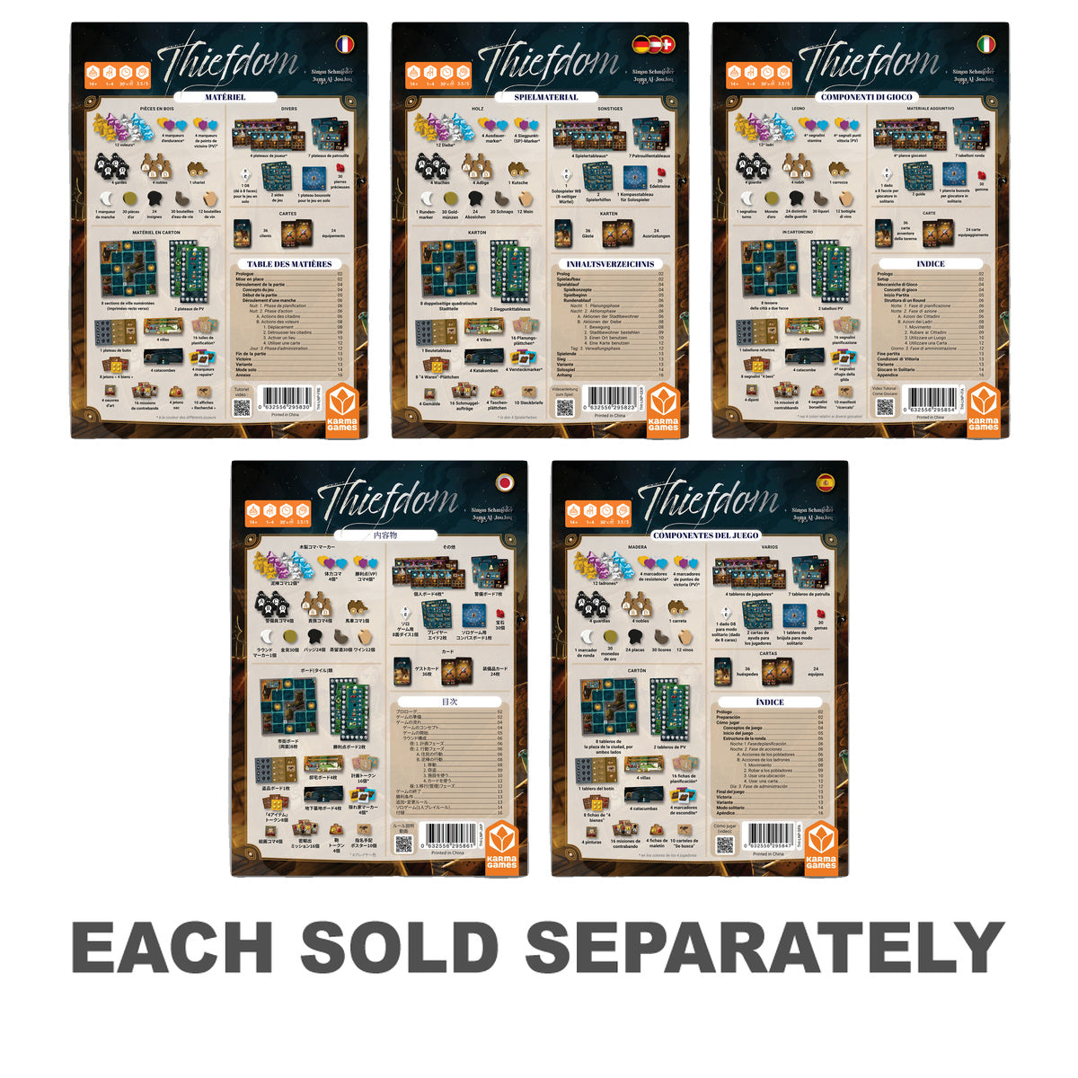 Language Pack Thiefdom Board Game
