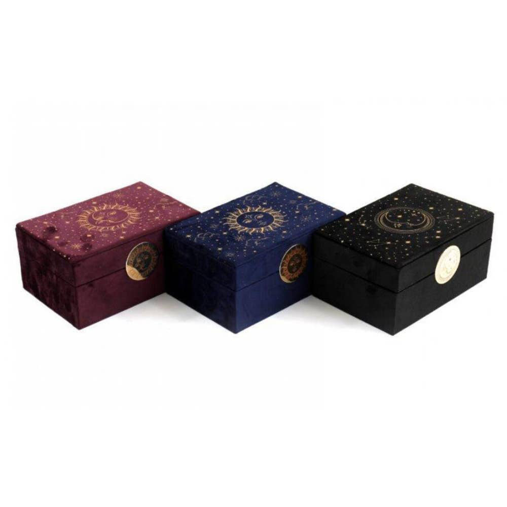 Velvet Sun and Moon Jewellery Box (Set of 3)