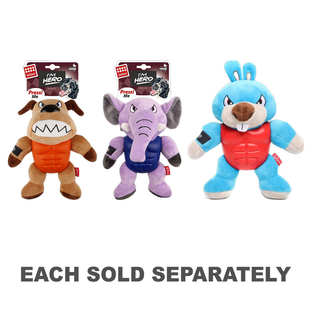 Gigwi Im Hero Armour Plush with Squeak Dog Toy