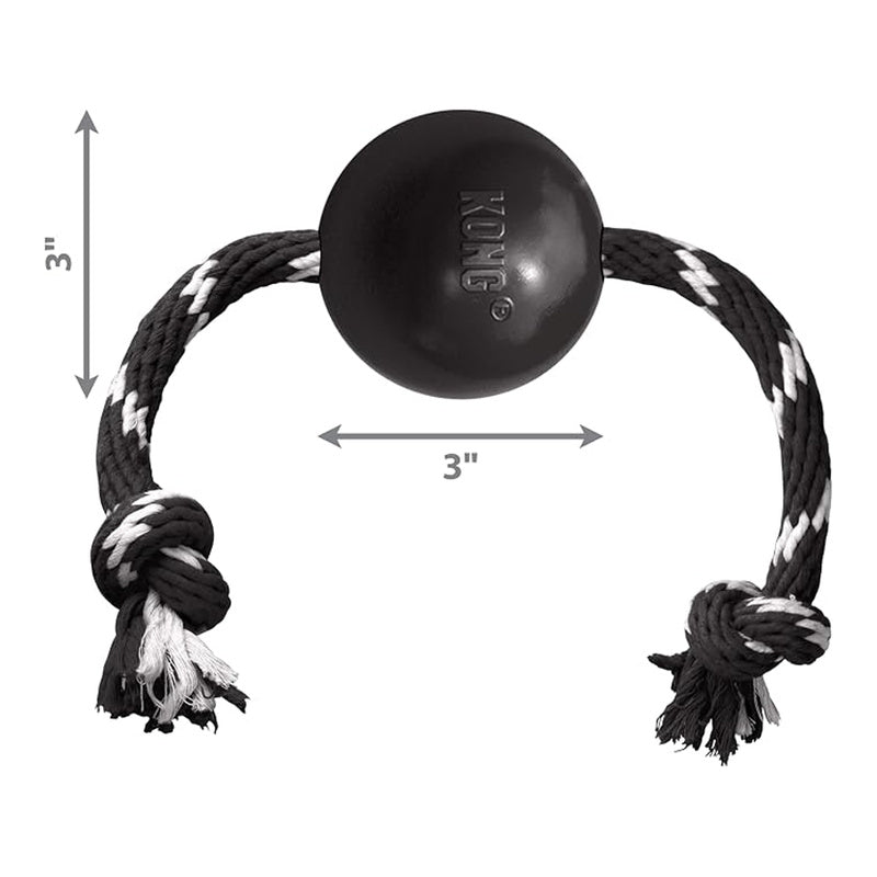 Kong Extreme Ball Dog Toy with Rope (Large)