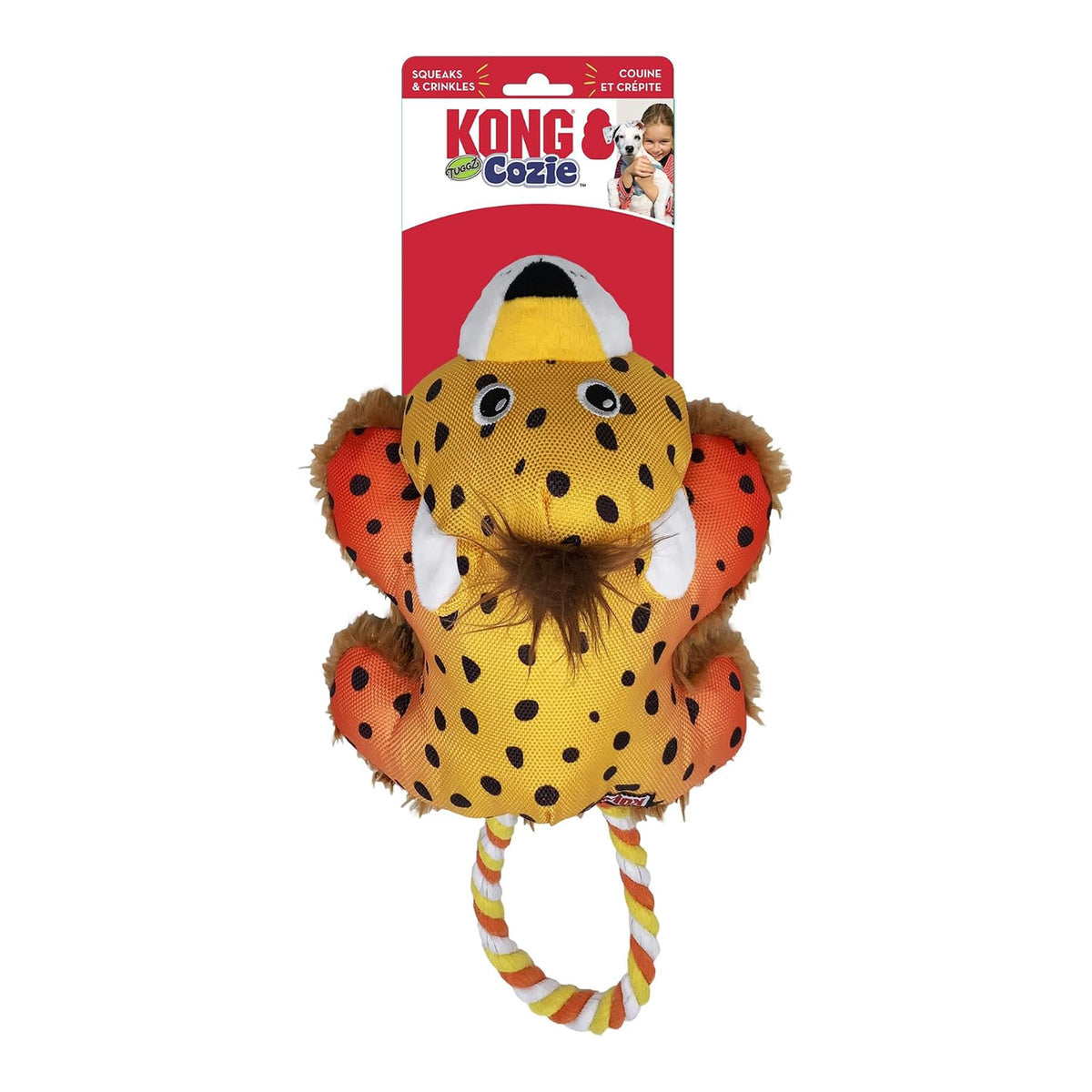 Kong Cozie Tuggz Cheetah Plush Toy