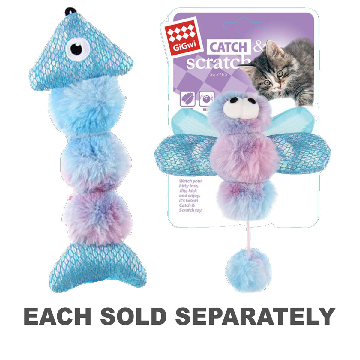 Gigwi Cat Catch & Scratch Ice Cream Toy