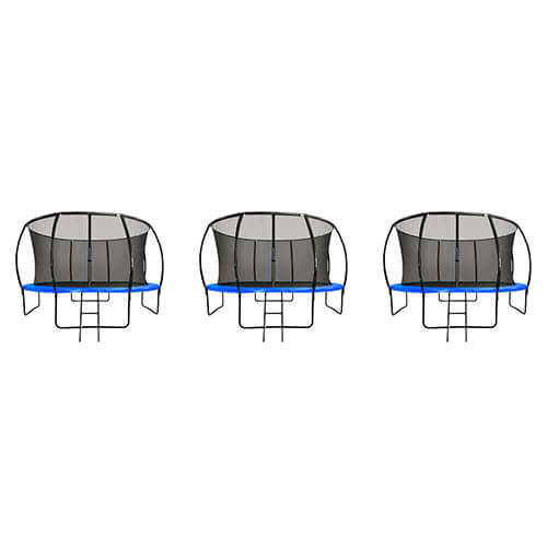 Trampoline w/ Ladder Shoe Bag & Basketball Hoop