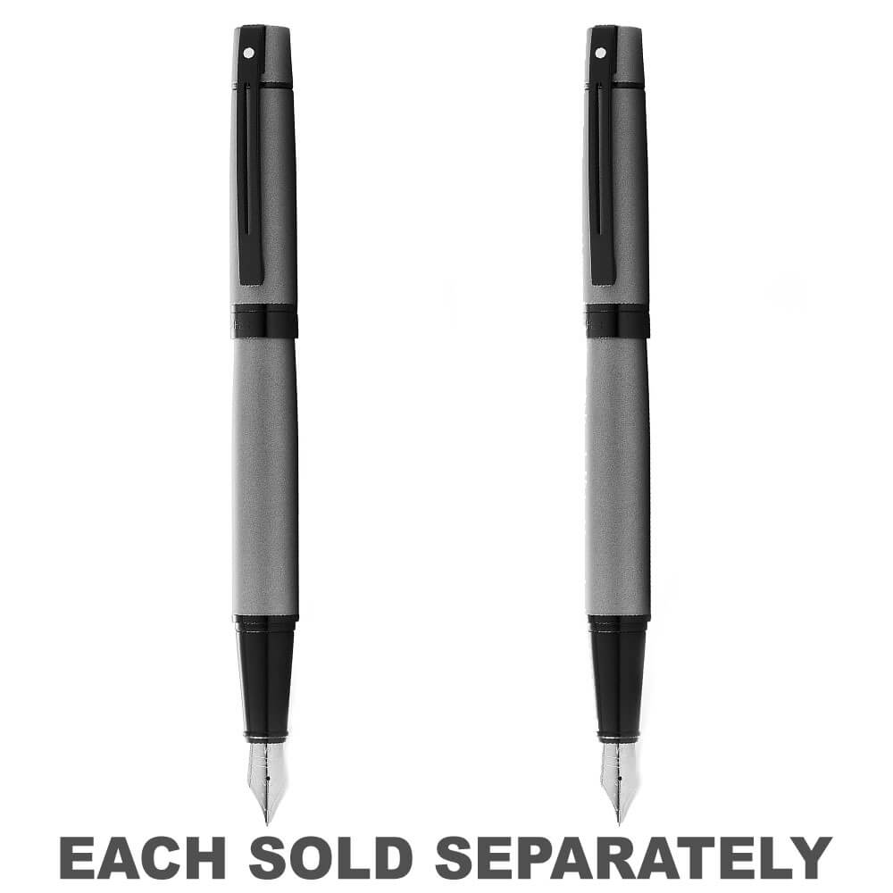 Sheaffer 300 Fountain Pen w/ Black Trim (Matte Grey)