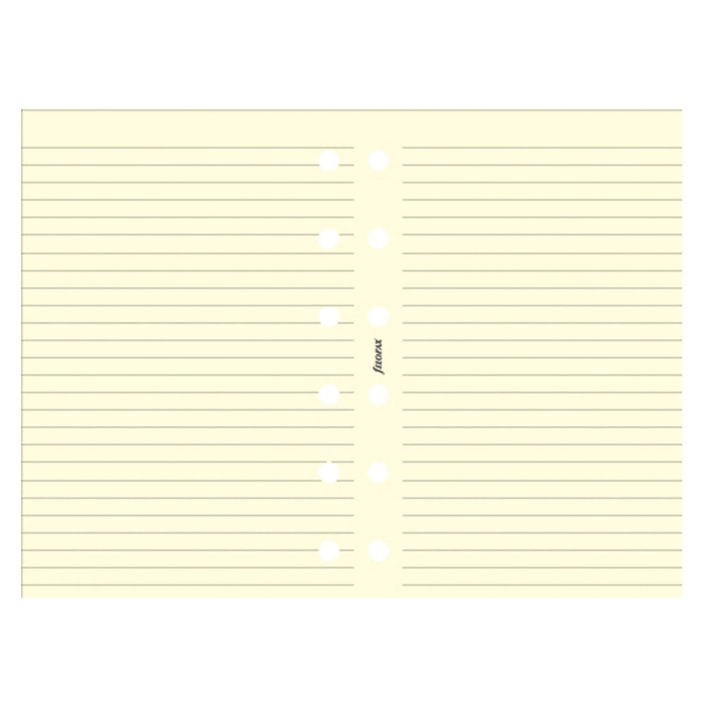 Filofax Pocket Ruled Notepaper Refill 20pk (Cotton Cream)