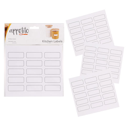 Appetito Blank Labels (Pack of 45)