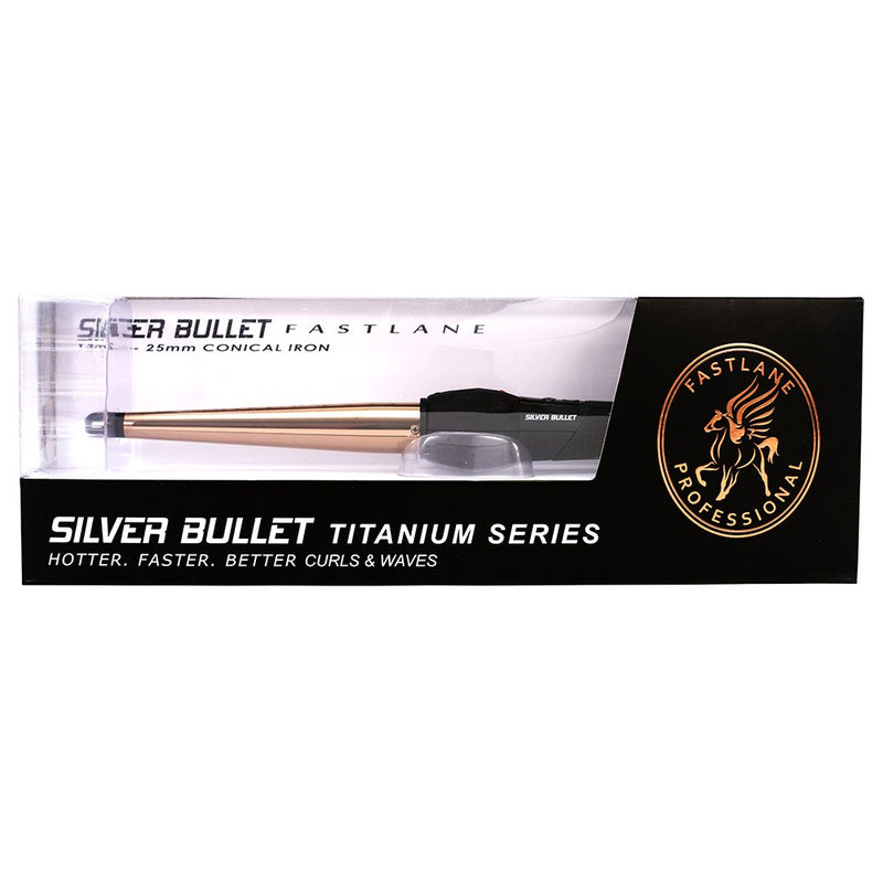 Silver Bullet Titanium Rose Gold Conical Curling Iron (Regular)