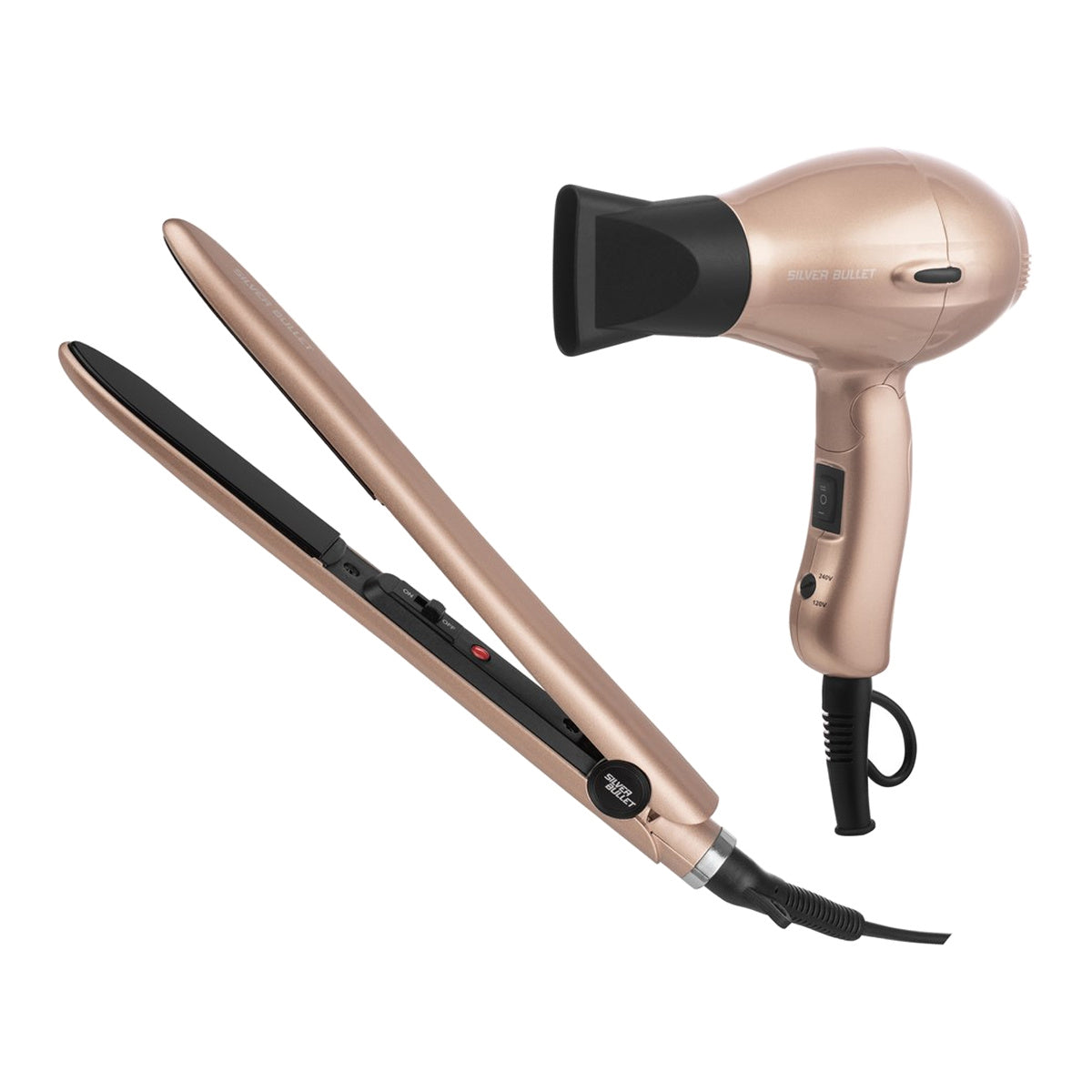 Silver Bullet Styleaway Hair Dryer & Straightener Travel Set