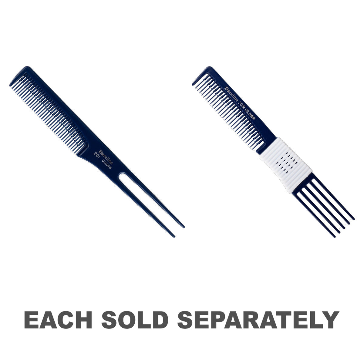 Dateline Professional Blue Celcon Plastic Teasing Comb