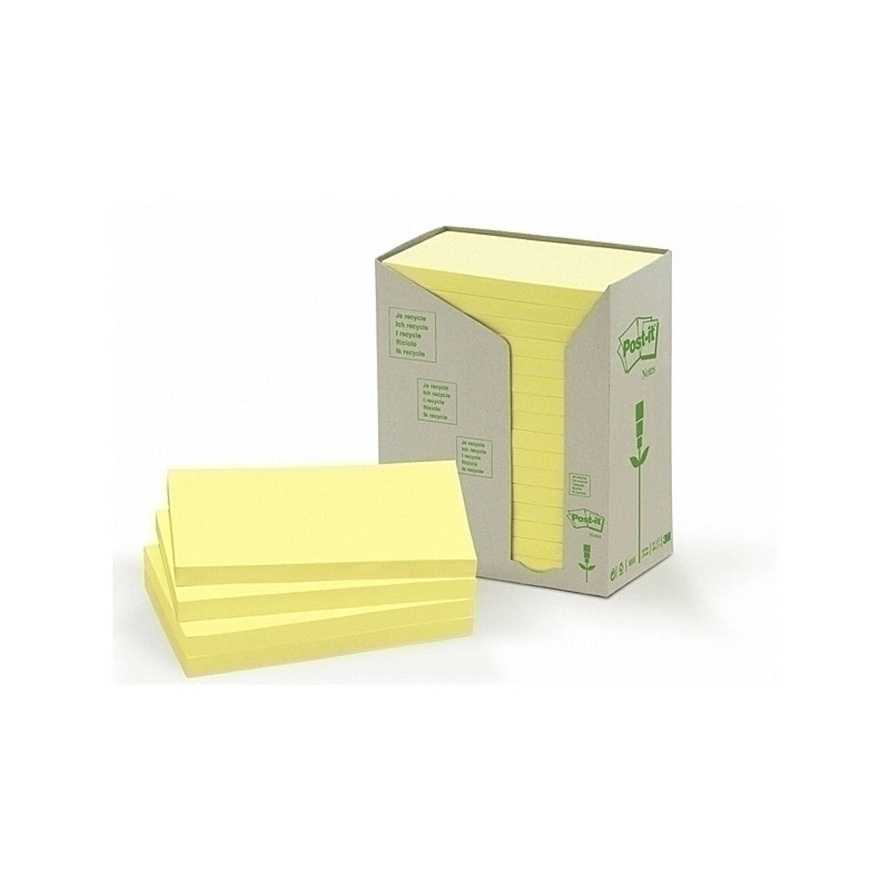 Post-It Recycled Notes Canary Yellow 16pk