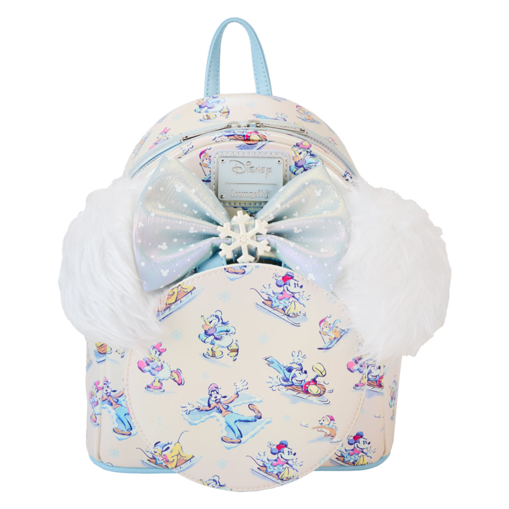 Mickey & Friends Winter Wonderland AOP Mini Backpack with Headband