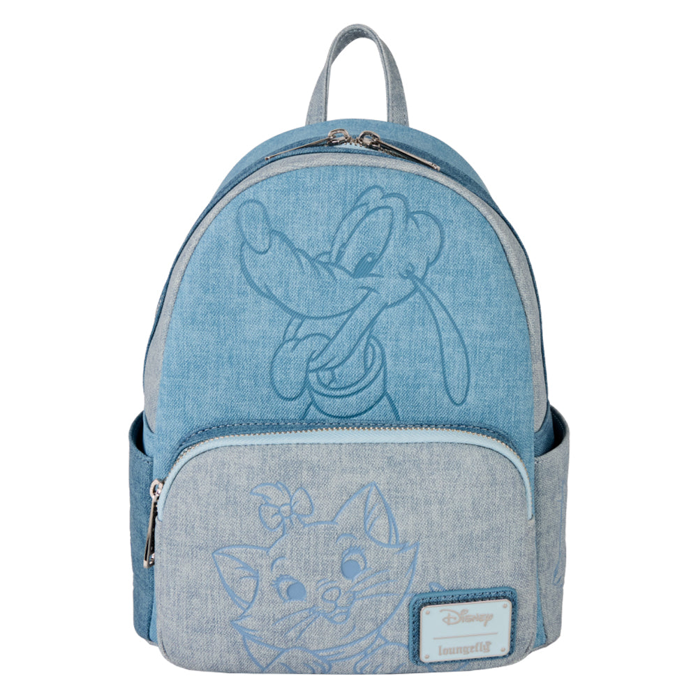 Disney Dogs & Cats Faux Denim Mini Backpack