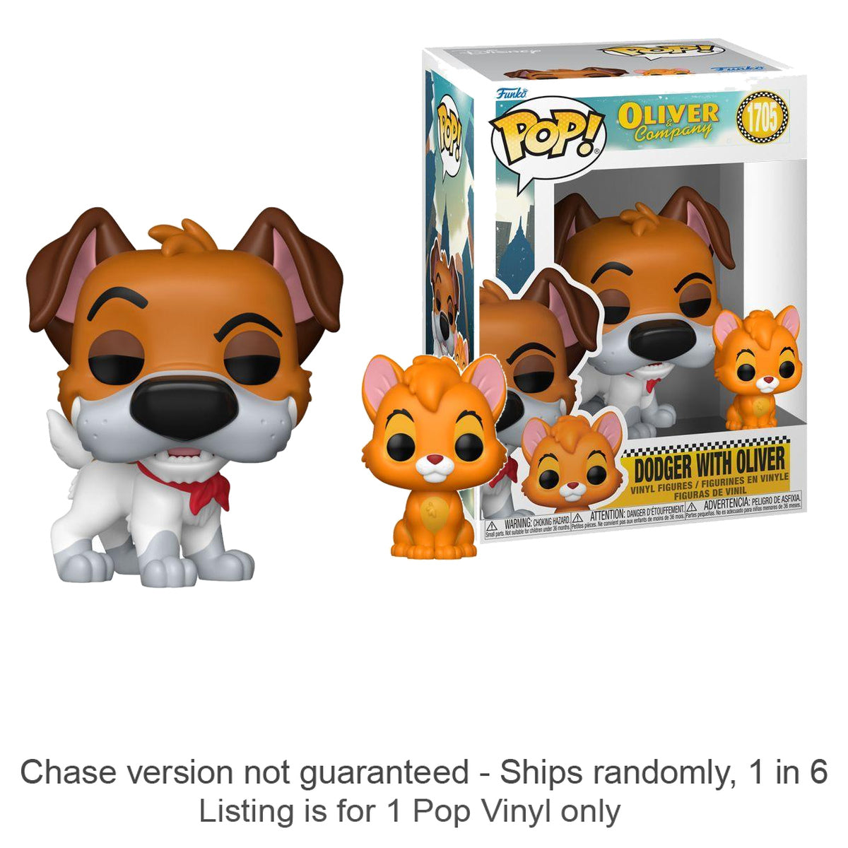 Oliver & Company 1988 Dodger w/ Oliver Pop! Vinyl (Chase Ships 1 in 6)