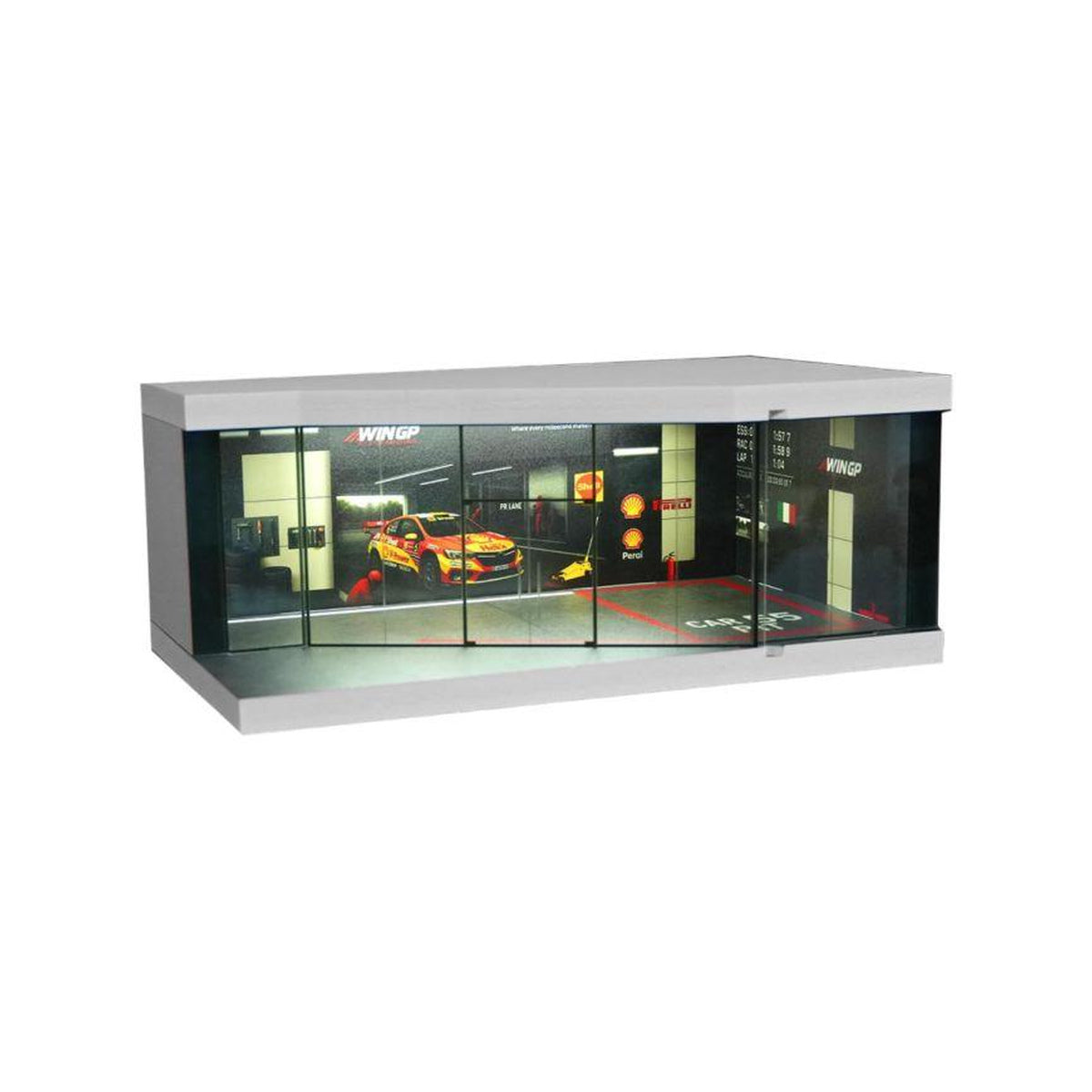 1:64 Diorama Racing Repair Showroom Miniature Scene