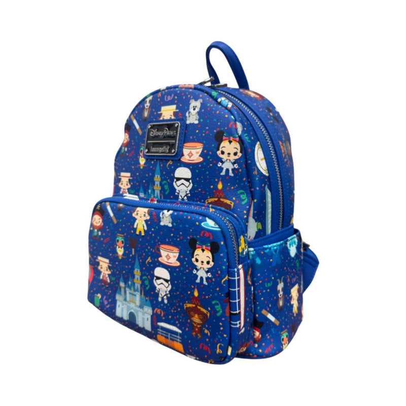 Disney Chibi All-Over-Print Navy Blue Mini Backpack
