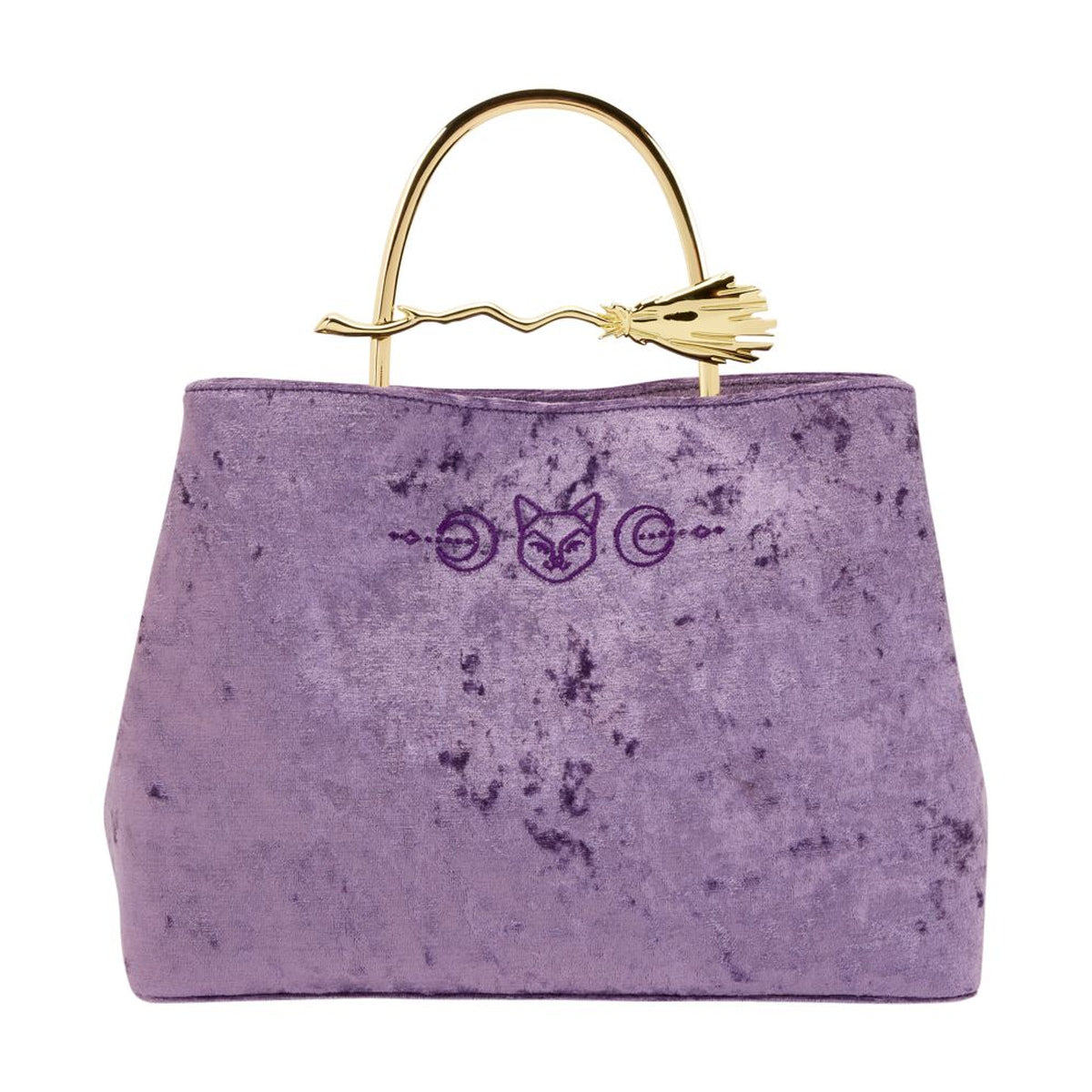 Hocus Pocus Velvet Broom Handle Handbag