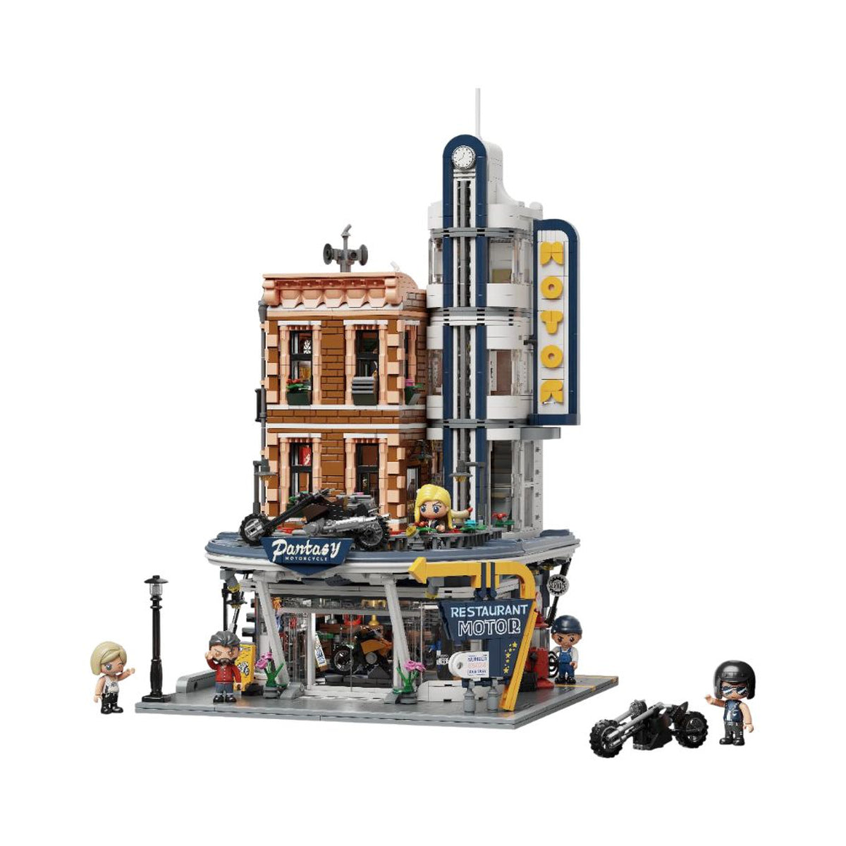 Retro Series Motorcycle Restaurant (2989 Piece Kit)