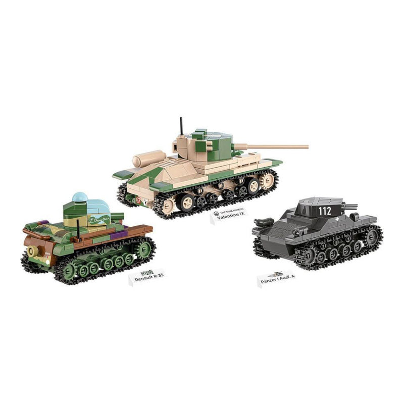 World War 2  Renault, Valentine, Panze (595 Pcs)