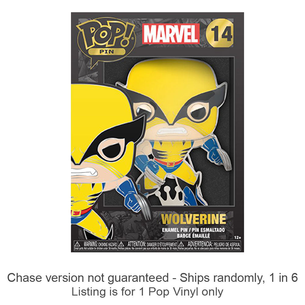 X-Men Wolverine 4" Pop! Enamel Pin Chase Ships 1 in 6