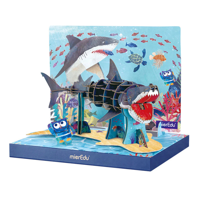 mierEdu Eco 3D Puzzle Great White Shark Deluxe