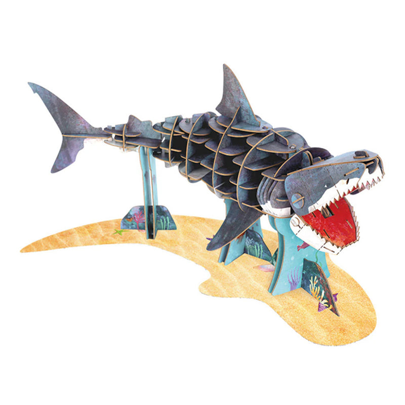 mierEdu Eco 3D Puzzle Great White Shark Deluxe