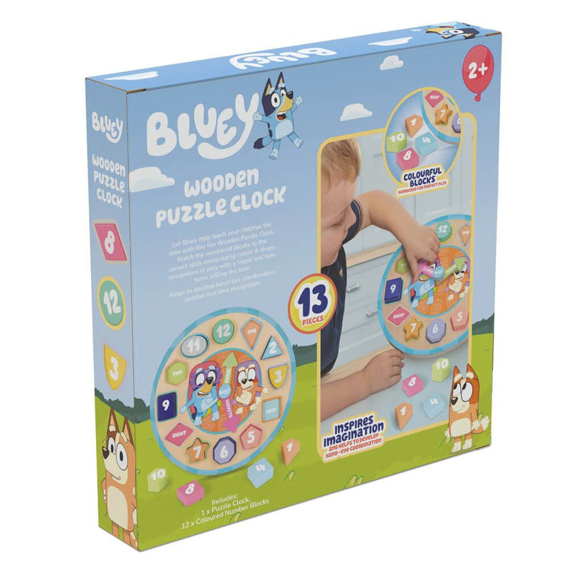 Bluey Wooden Puzzle Clock