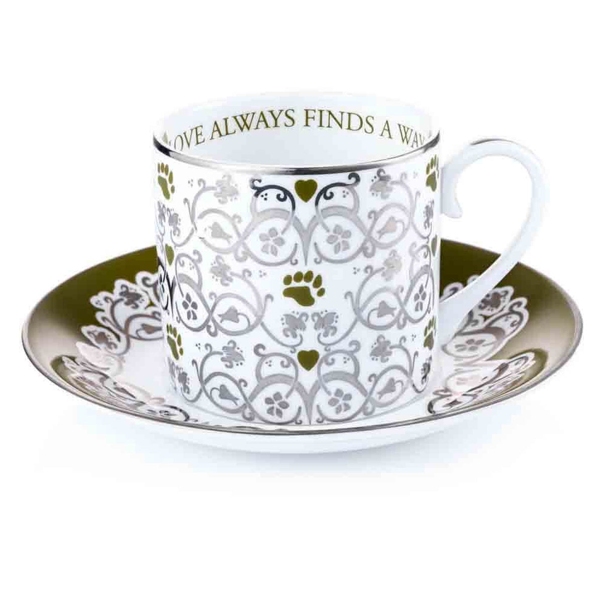 Charlie Bear Labyrinth Cup & Saucer Set: Love Always Finds a Way
